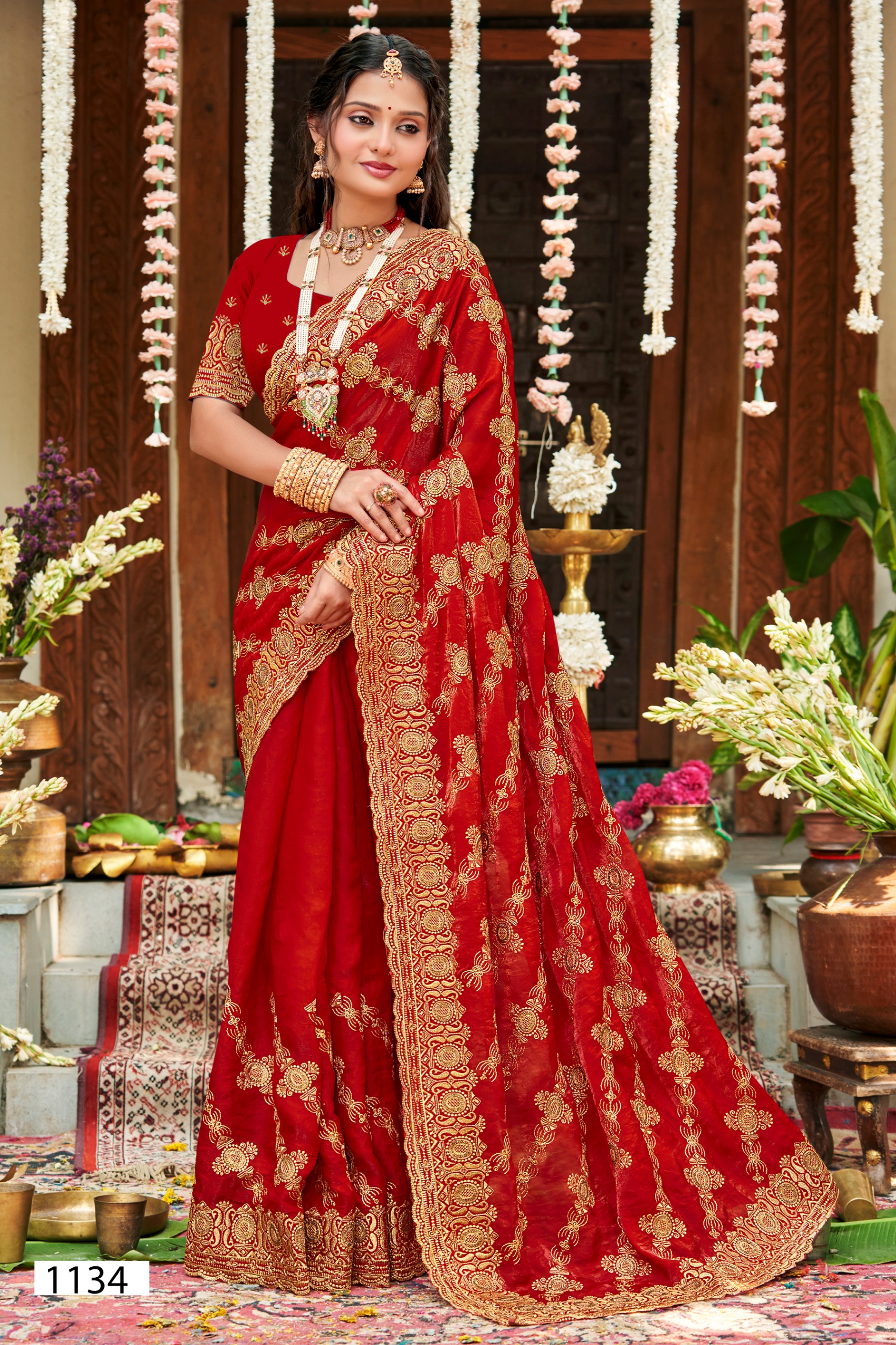 Gajbaan bridal saree design 1134
